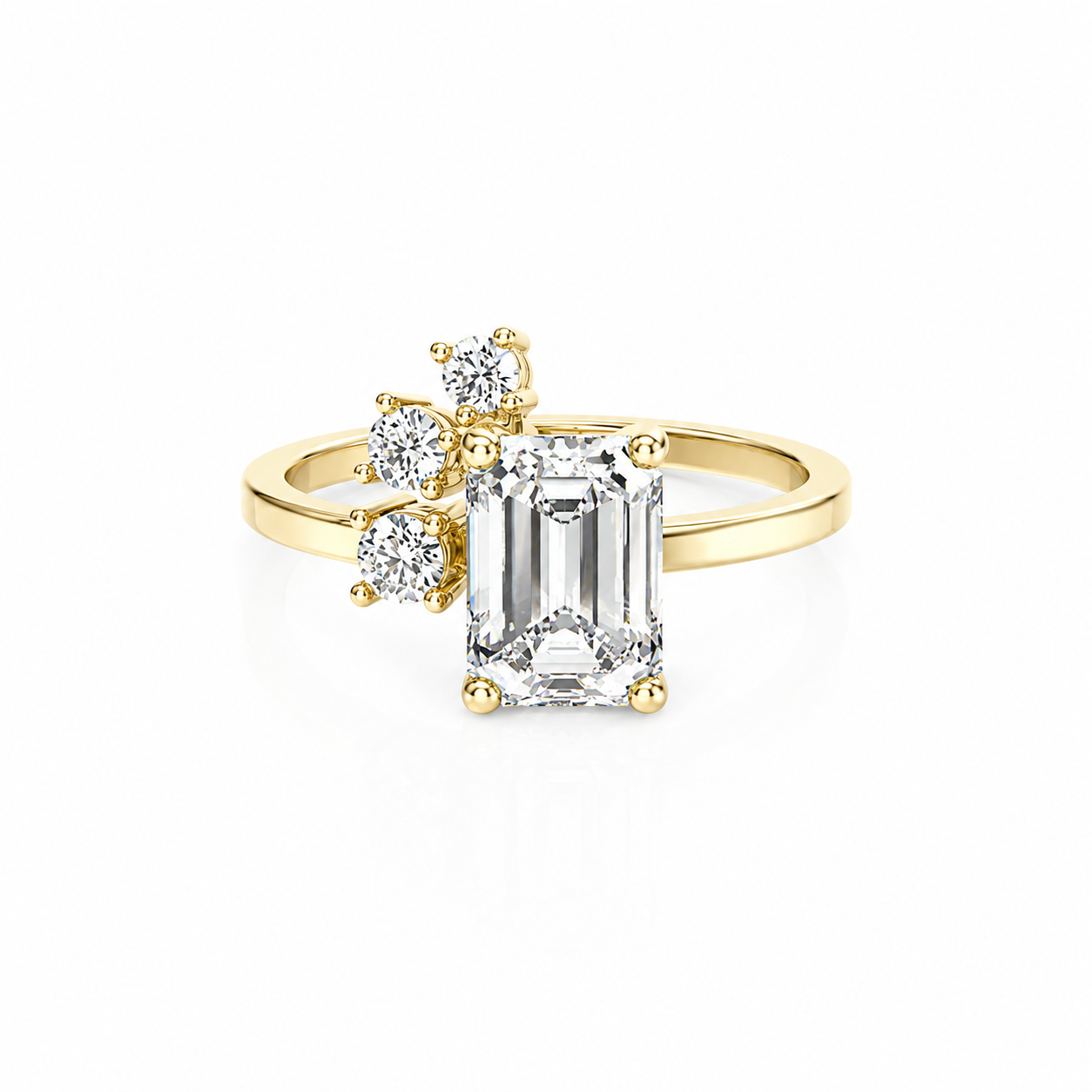 Prsten Esme Modern - žluté zlato, diamanty