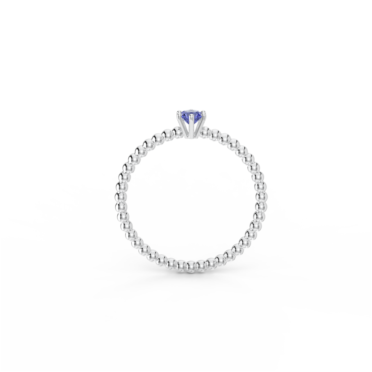 Prsten Bubbles 3,5 - bílé zlato, tanzanit - Obrázek 3