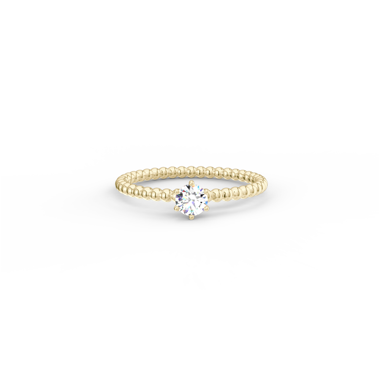 Prsten Bubbles 4 - žluté zlato, bílý diamant - Obrázek 2