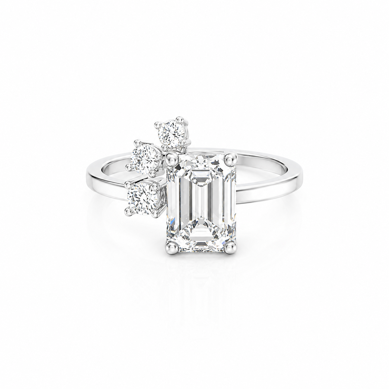 Prsten Esme Modern - bílé zlato, diamanty