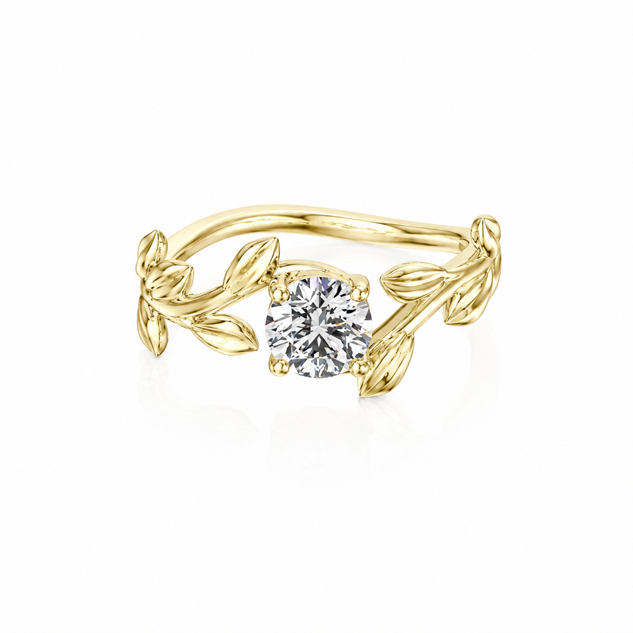 Prsten Fiona Romantik - žluté zlato, diamant