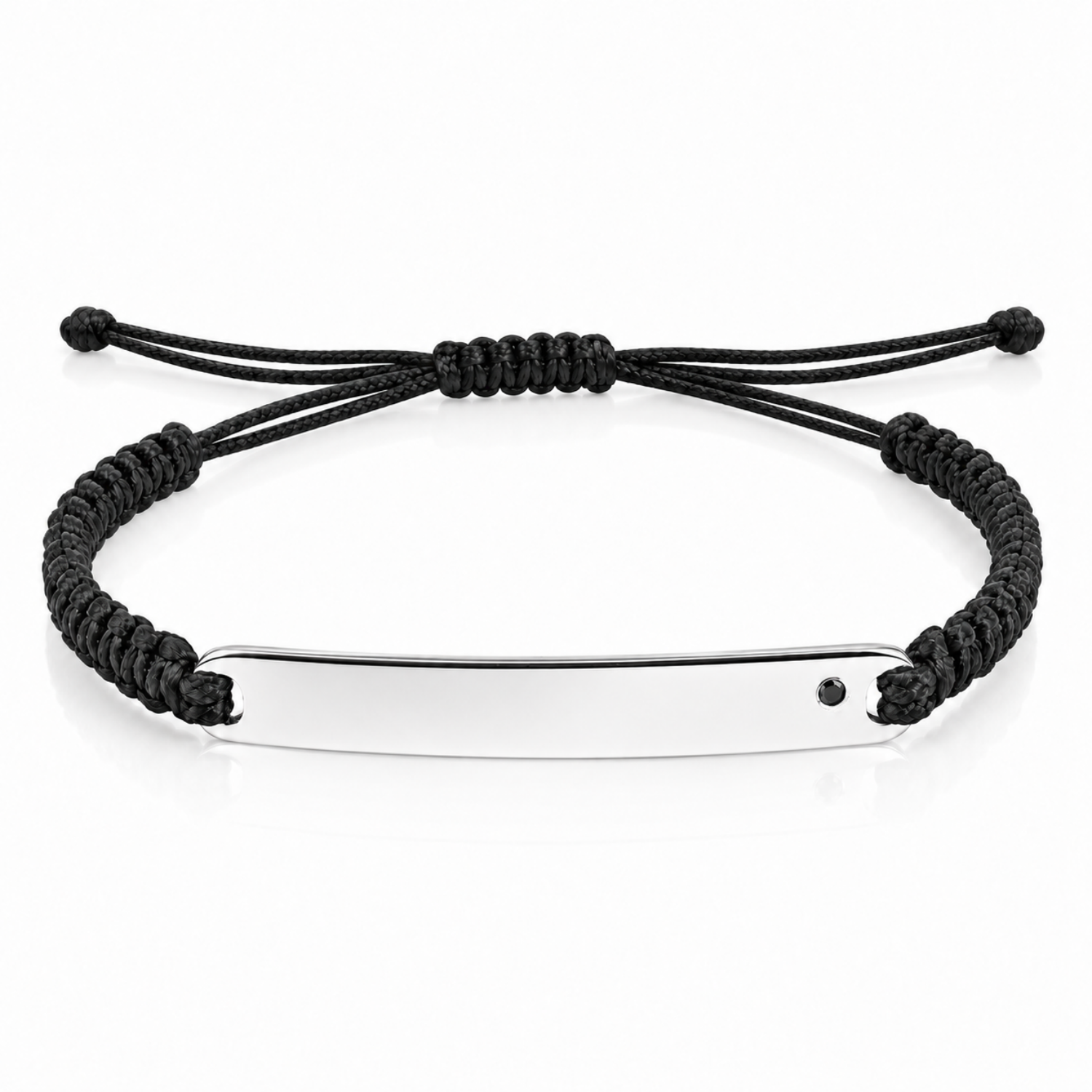 Shamballa s placičkou - bílé zlato
