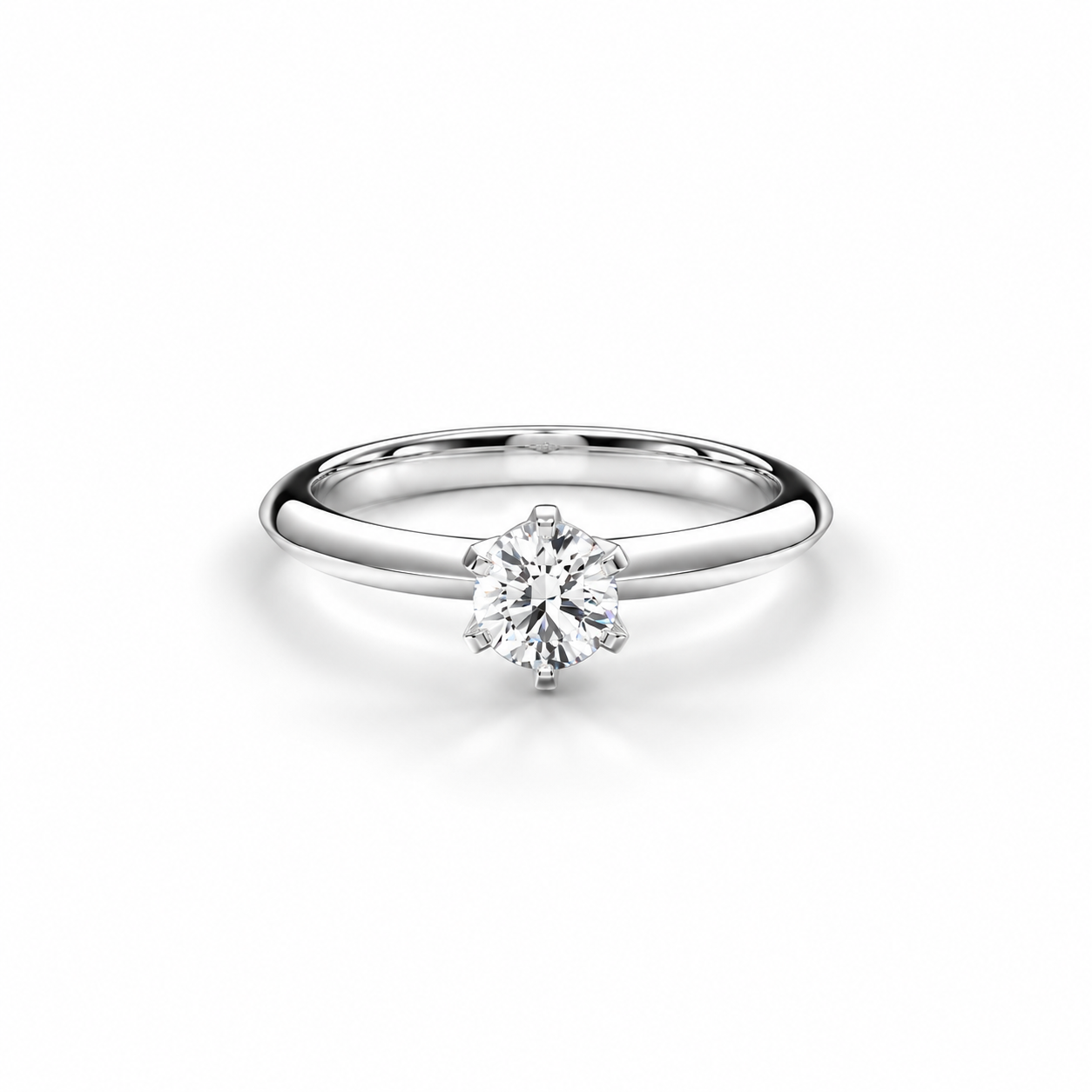 Prsten Caroline Klasik - bílé zlato, diamant 0,30 ct