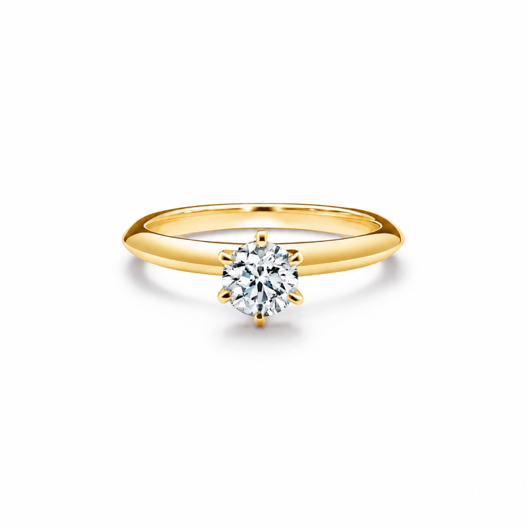Prsten Caroline Klasik - žluté zlato, diamant 0,30 ct