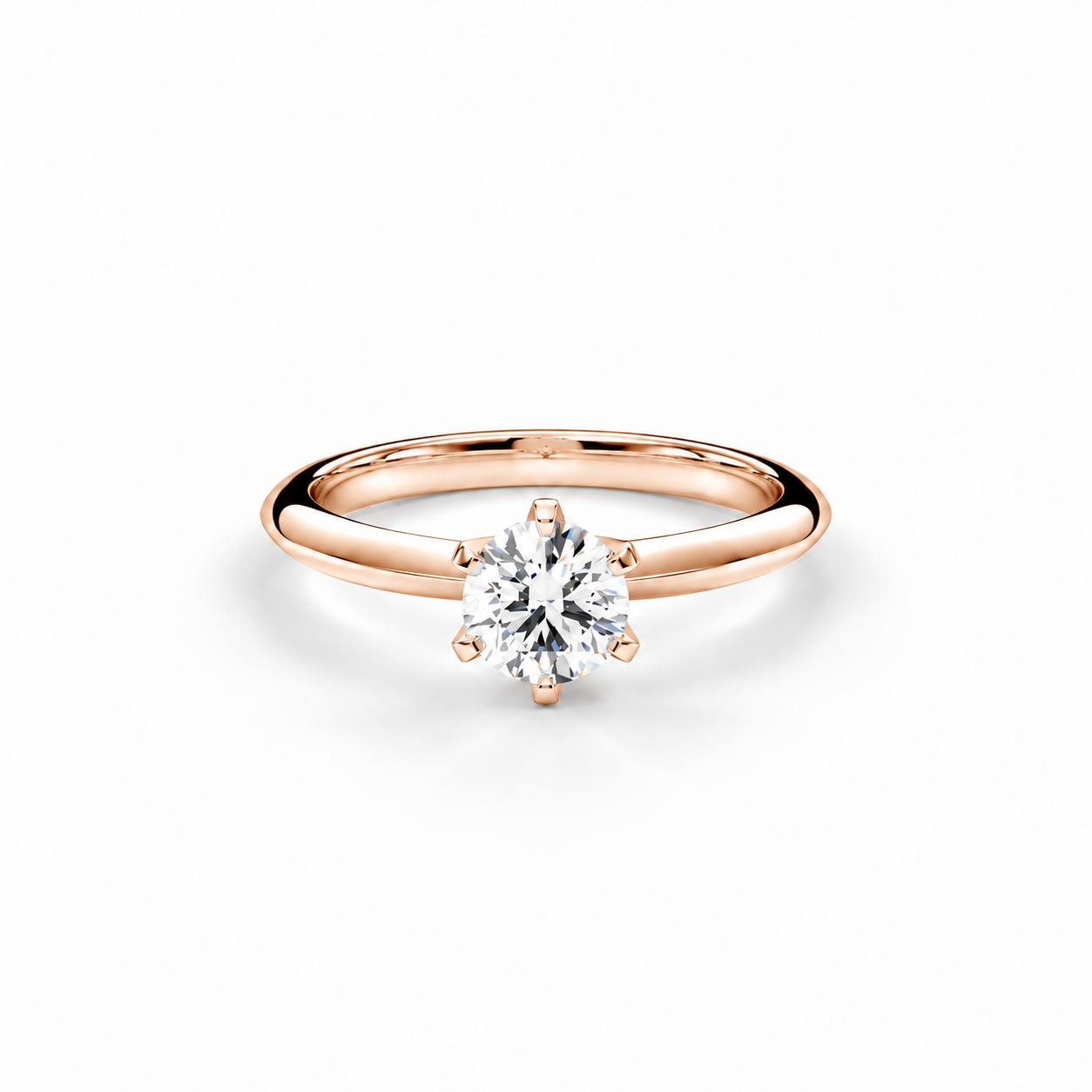 Prsten Caroline Klasik - růžové zlato, diamant 0,50 ct