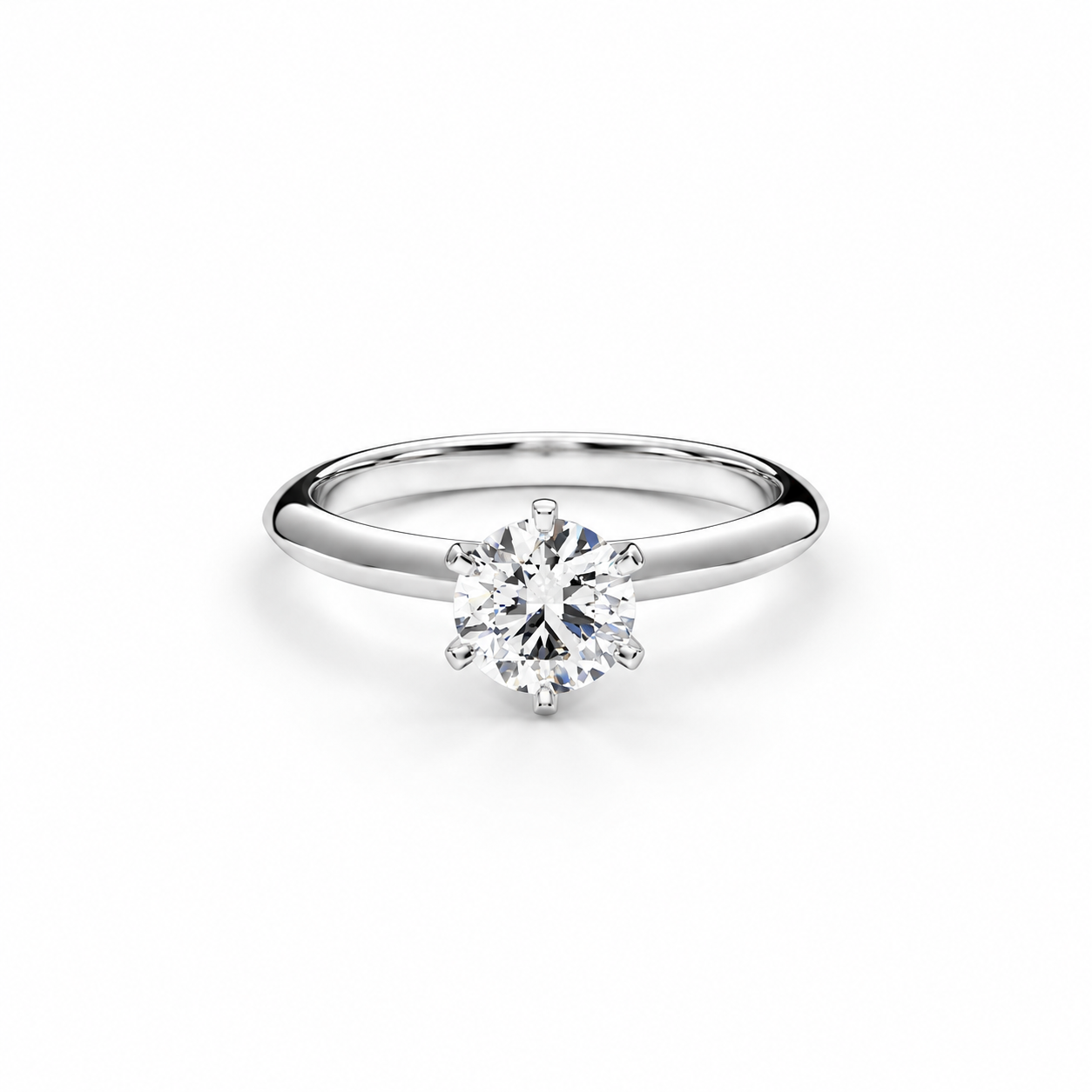 Prsten Caroline Klasik - bílé zlato, diamant 0,70 ct