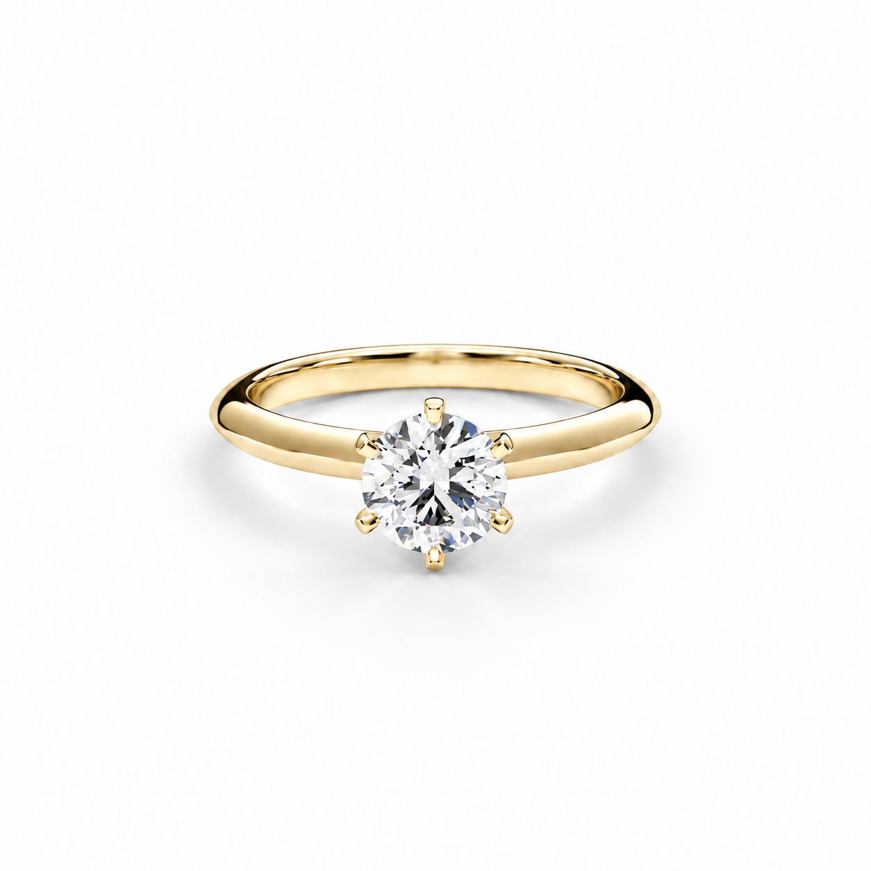 Prsten Caroline Klasik - žluté zlato, diamant 0,70 ct