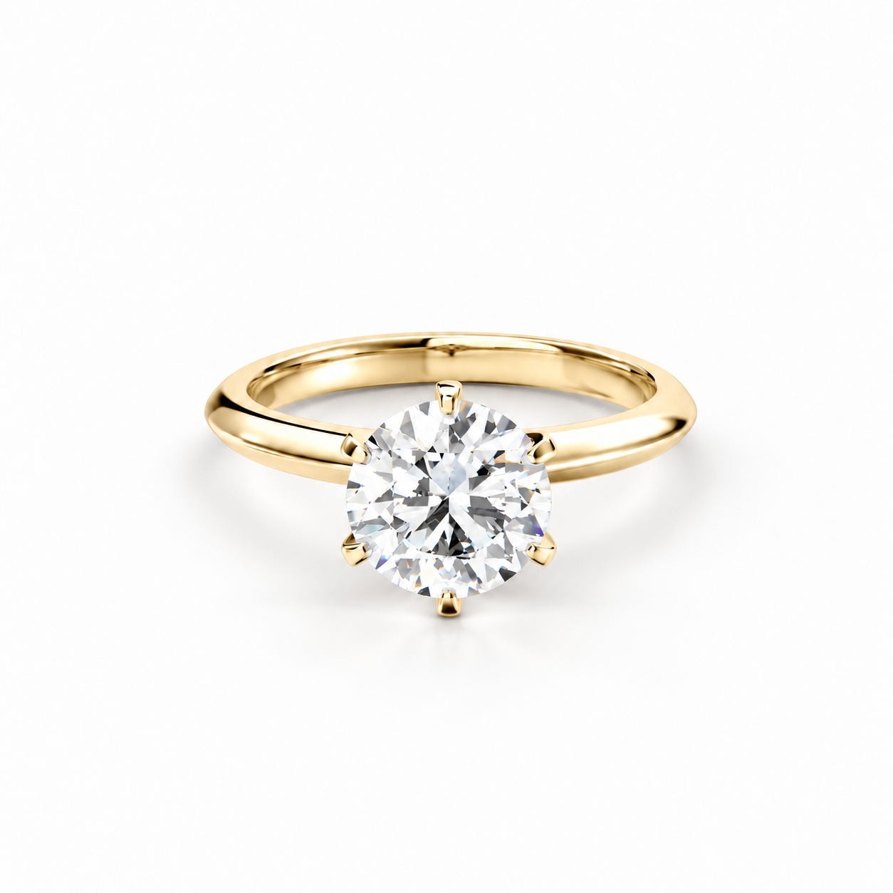 Prsten Caroline Klasik - žluté zlato, diamant 1,50 ct