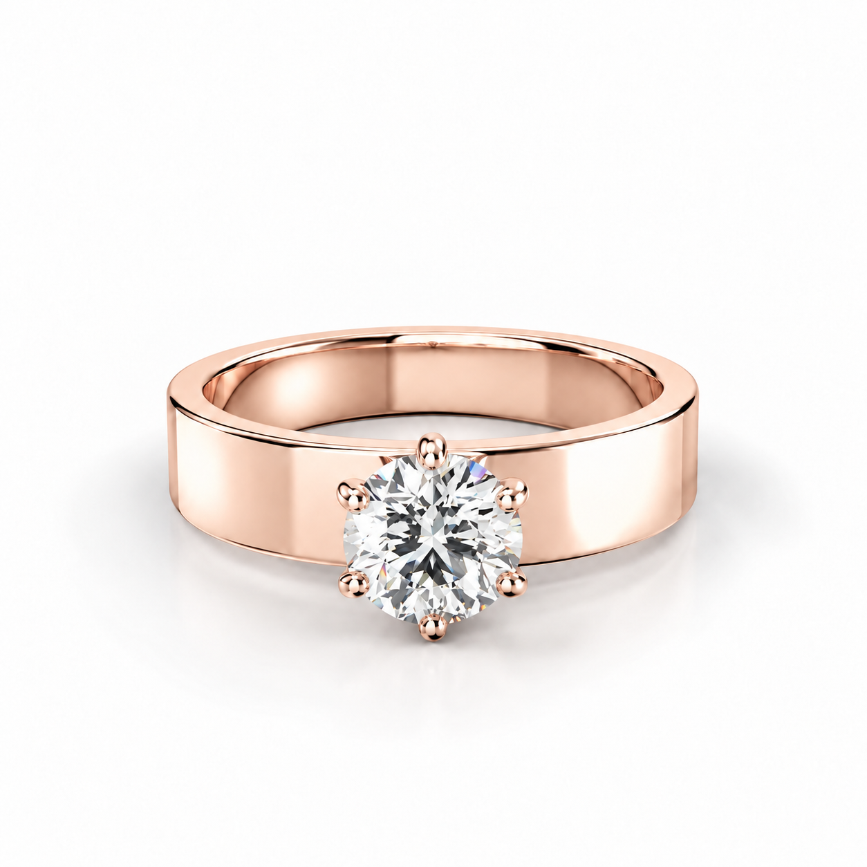 Prsten Presley Modern - růžové zlato, diamant
