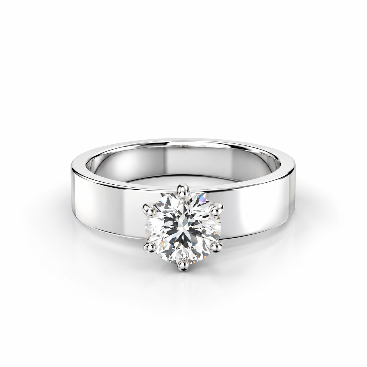 Prsten Presley Modern - bílé zlato, diamant