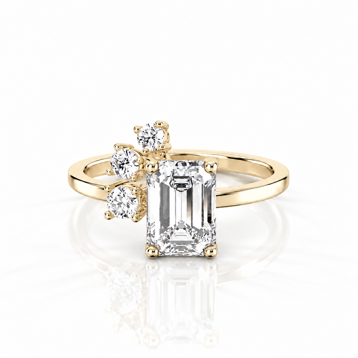 Prsten Esme Modern - žluté zlato, diamanty