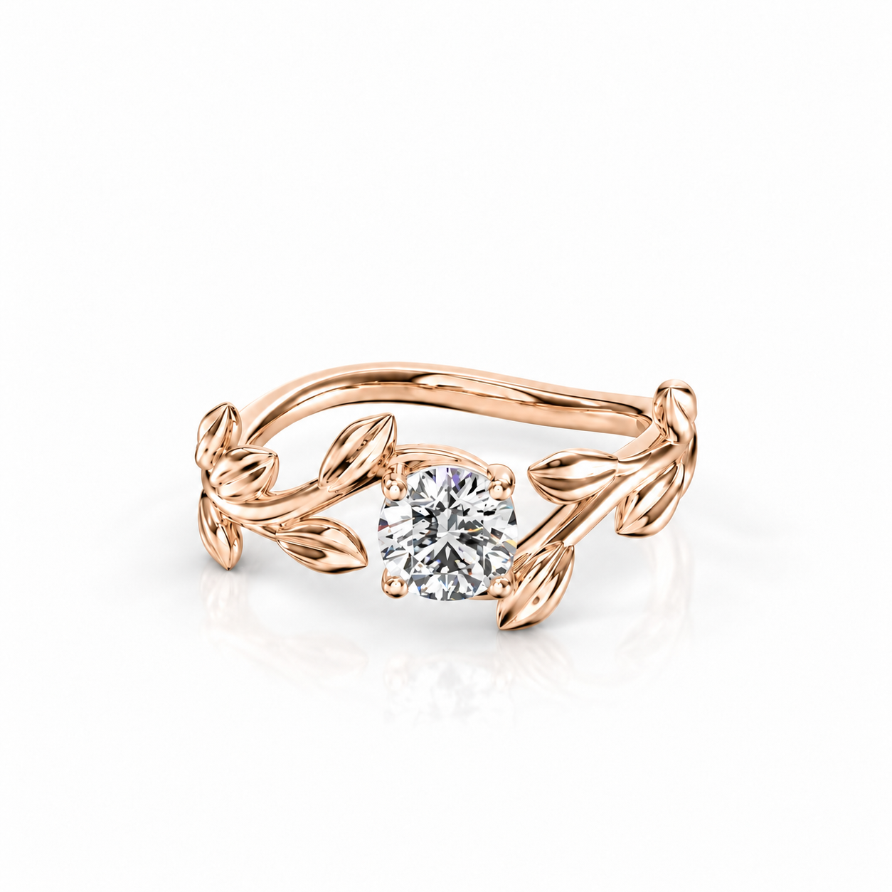 Prsten Fiona Romantik - růžové zlato, diamant