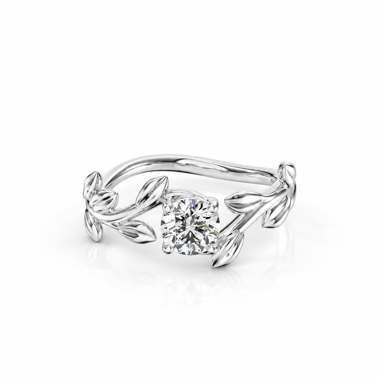 Prsten Fiona Romantik - bílé zlato, diamant