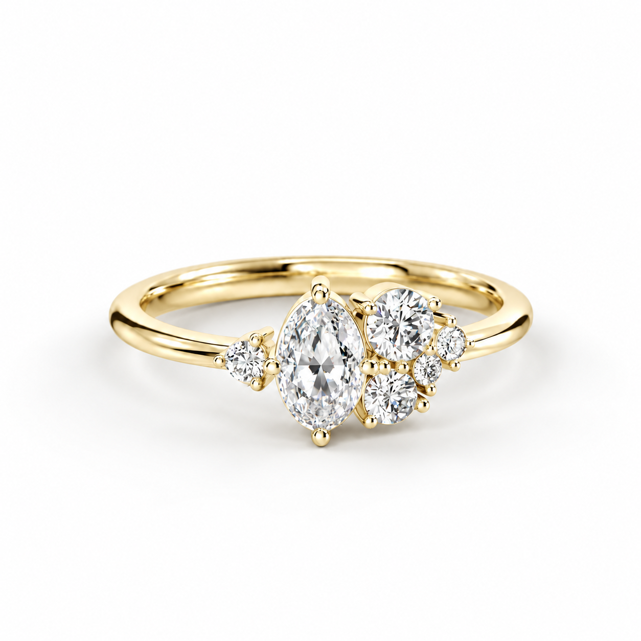 Prsten Paloma Romantik - žluté zlato, diamant