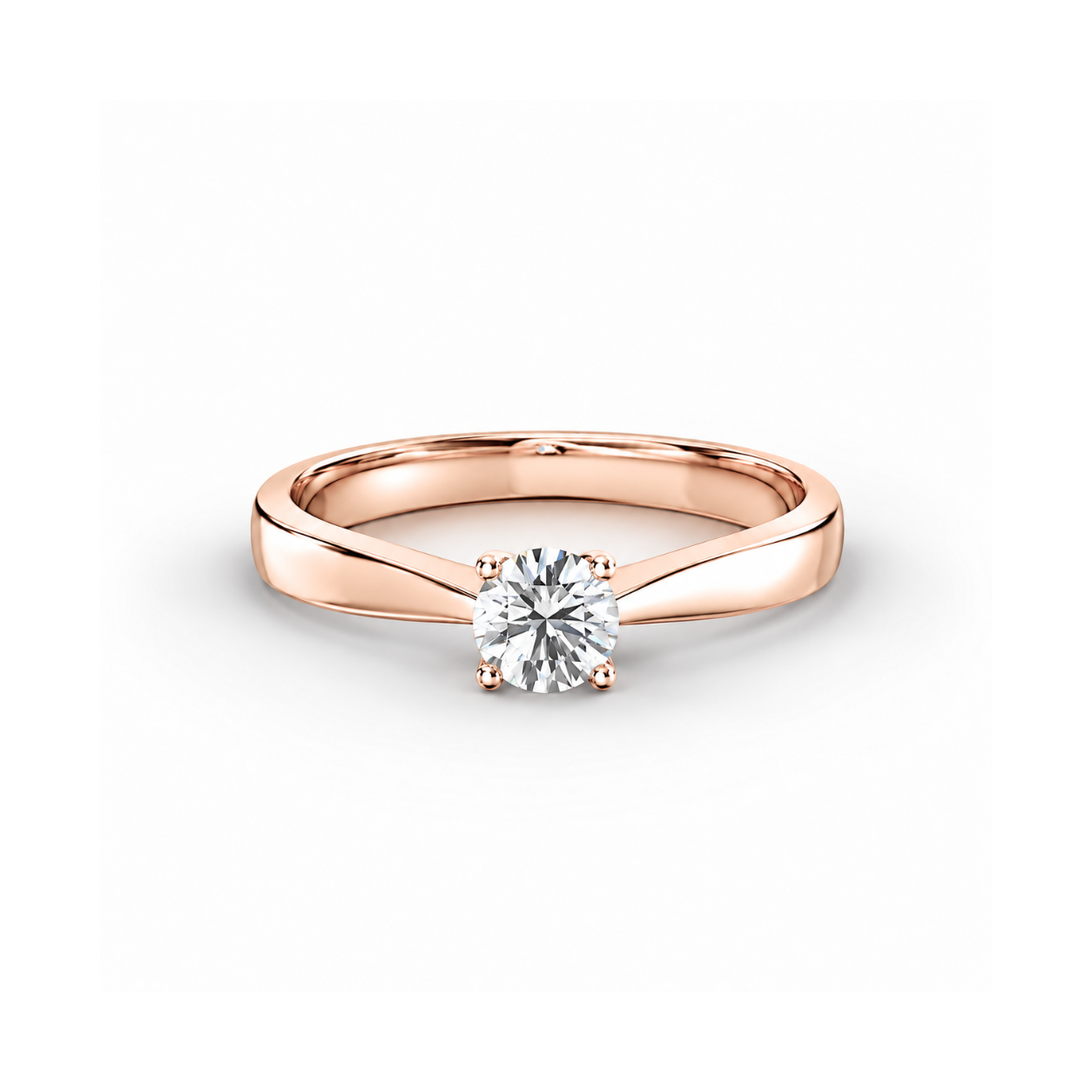 Prsten Ellen Klasik - růžové zlato, diamant