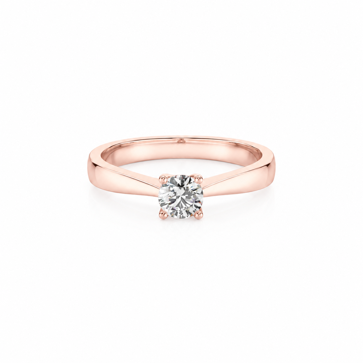 Prsten Ellen Klasik - růžové zlato, diamant
