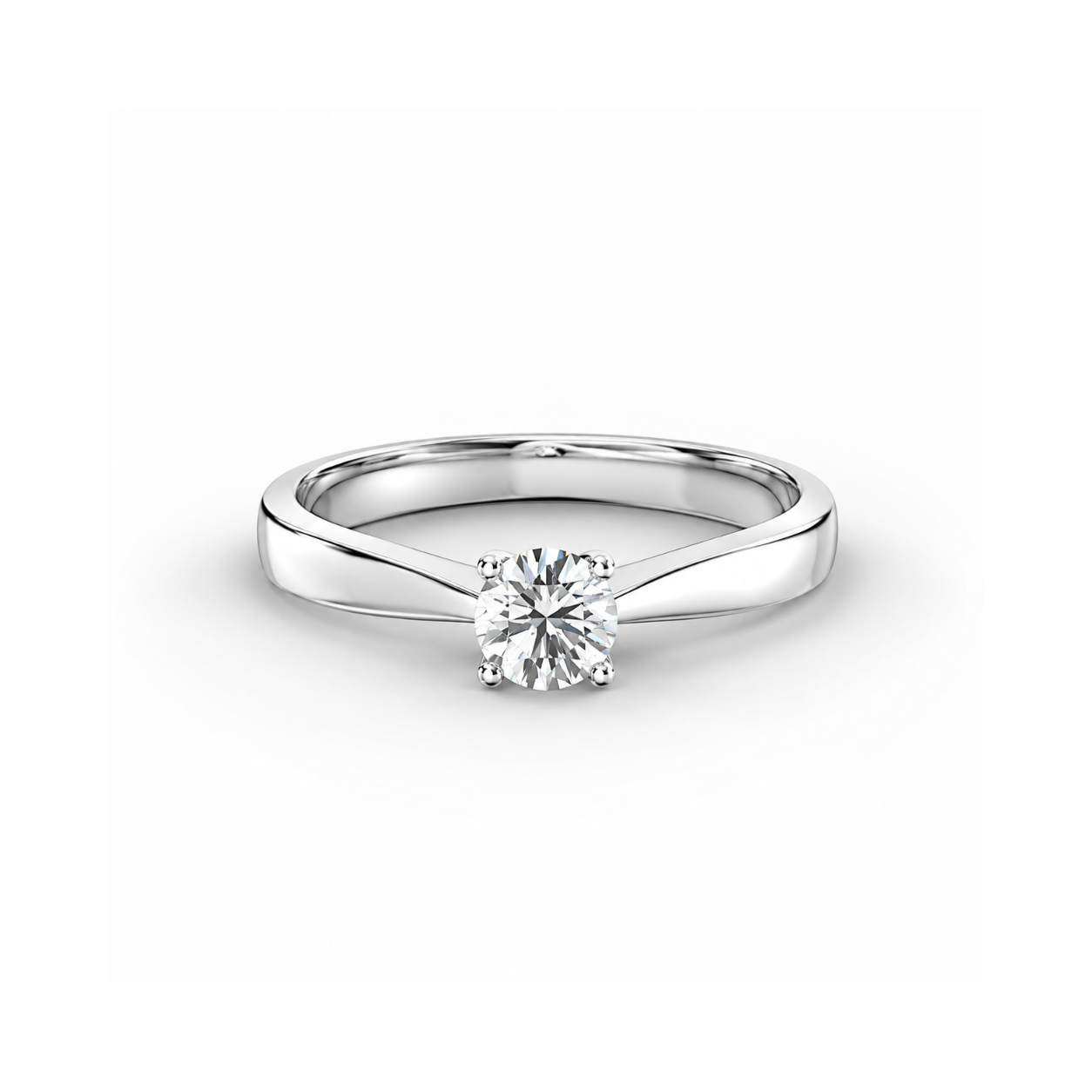 Prsten Ellen Klasik - bílé zlato, diamant