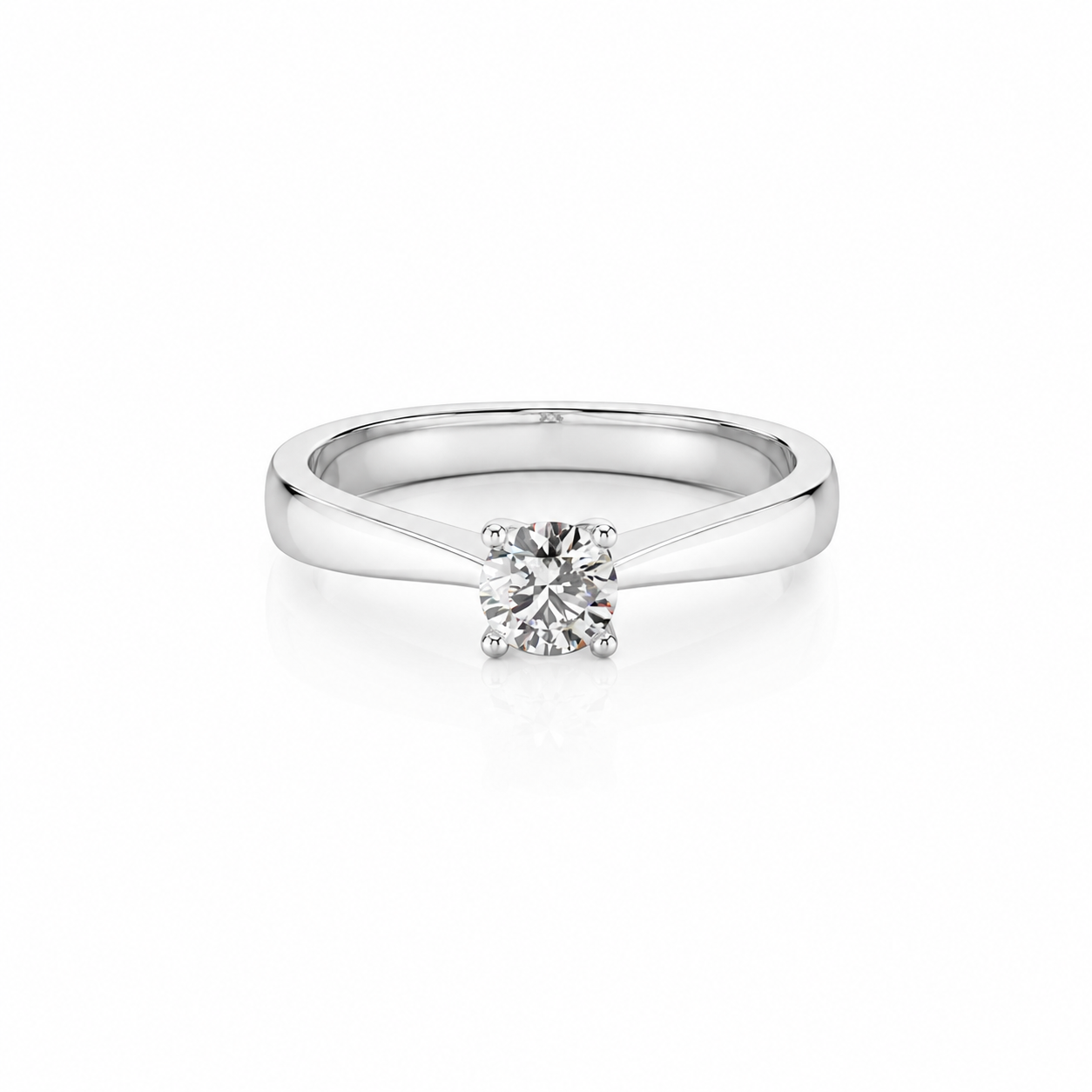 Prsten Ellen Klasik - bílé zlato, diamant