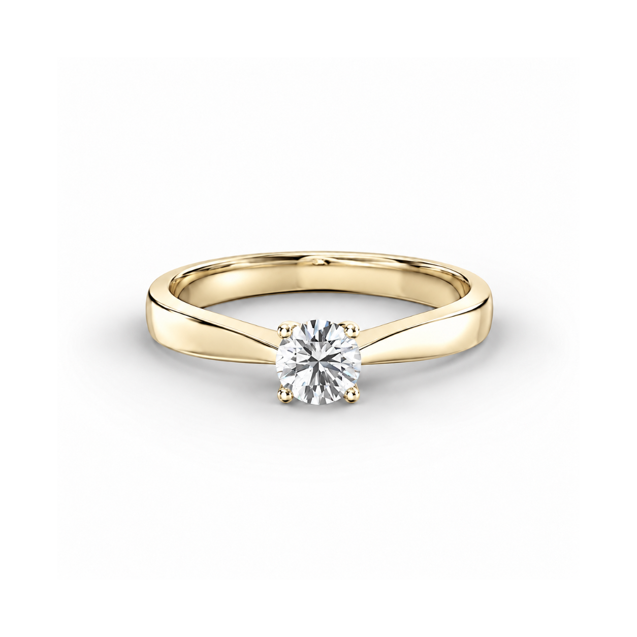 Prsten Ellen Klasik - žluté zlato, diamant