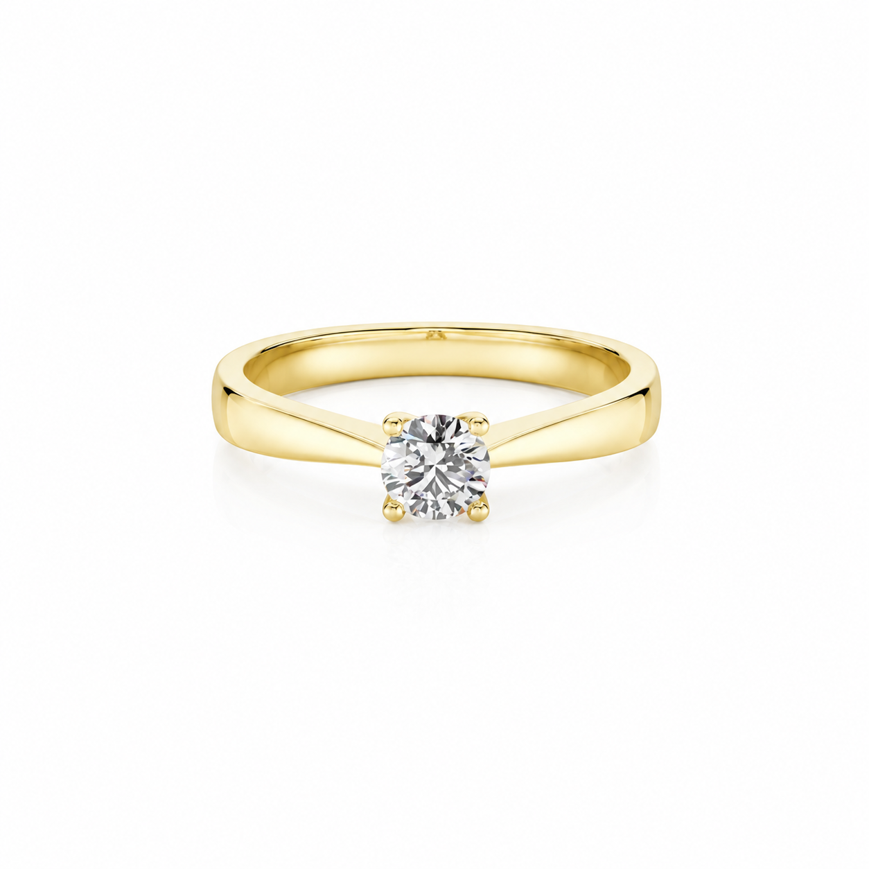 Prsten Ellen Klasik - žluté zlato, diamant