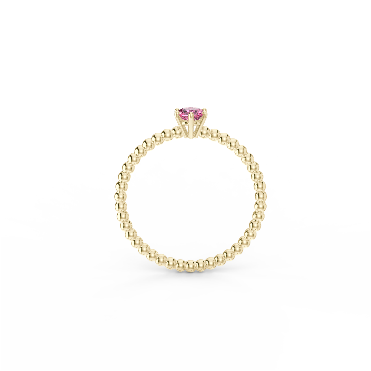 Prsten Bubbles 4 - žluté zlato, turmalín - Obrázek 3