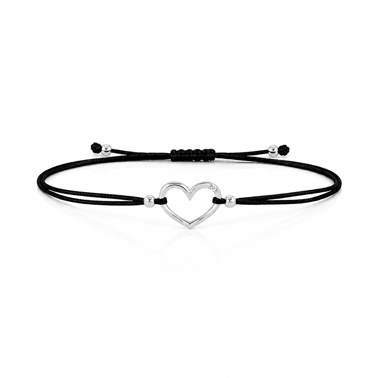 Náramek Heart, bílého zlato, diamant