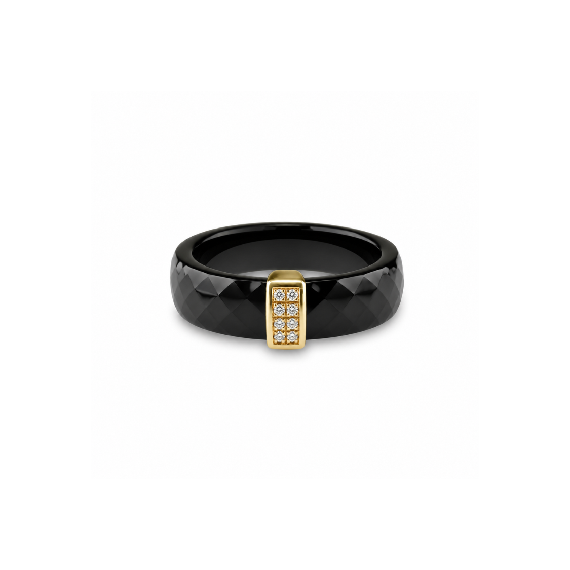 Kara II. černá keramika - žluté zlato, diamanty