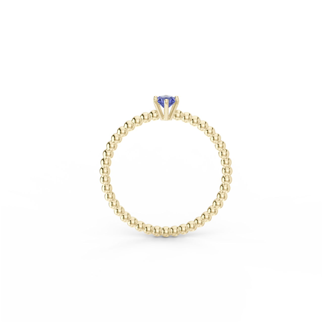 Prsten Bubbles 3,5 - žluté zlato, tanzanit - Obrázek 3