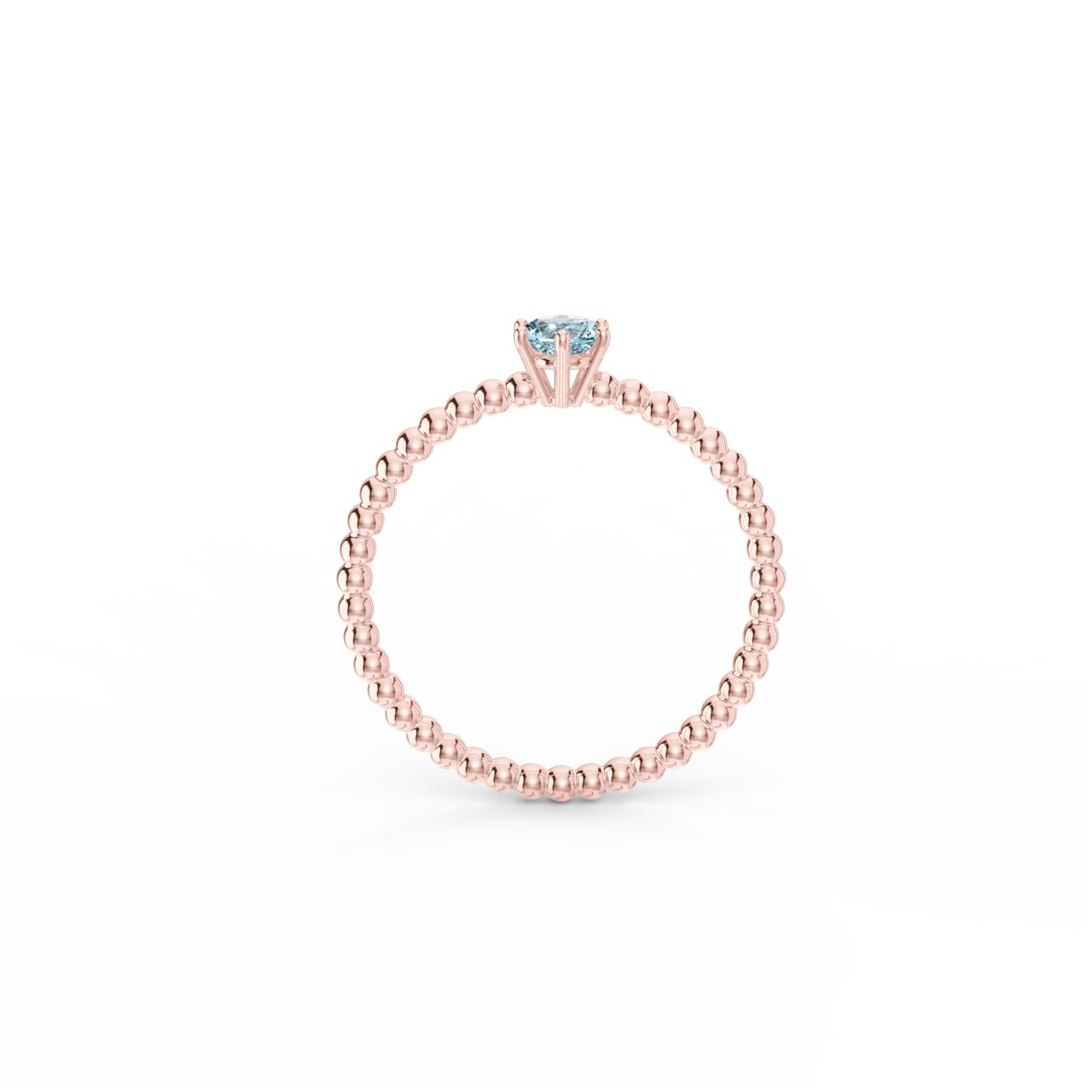 Prsten Bubbles 4 - růžové zlato, Swiss topaz - Obrázek 3