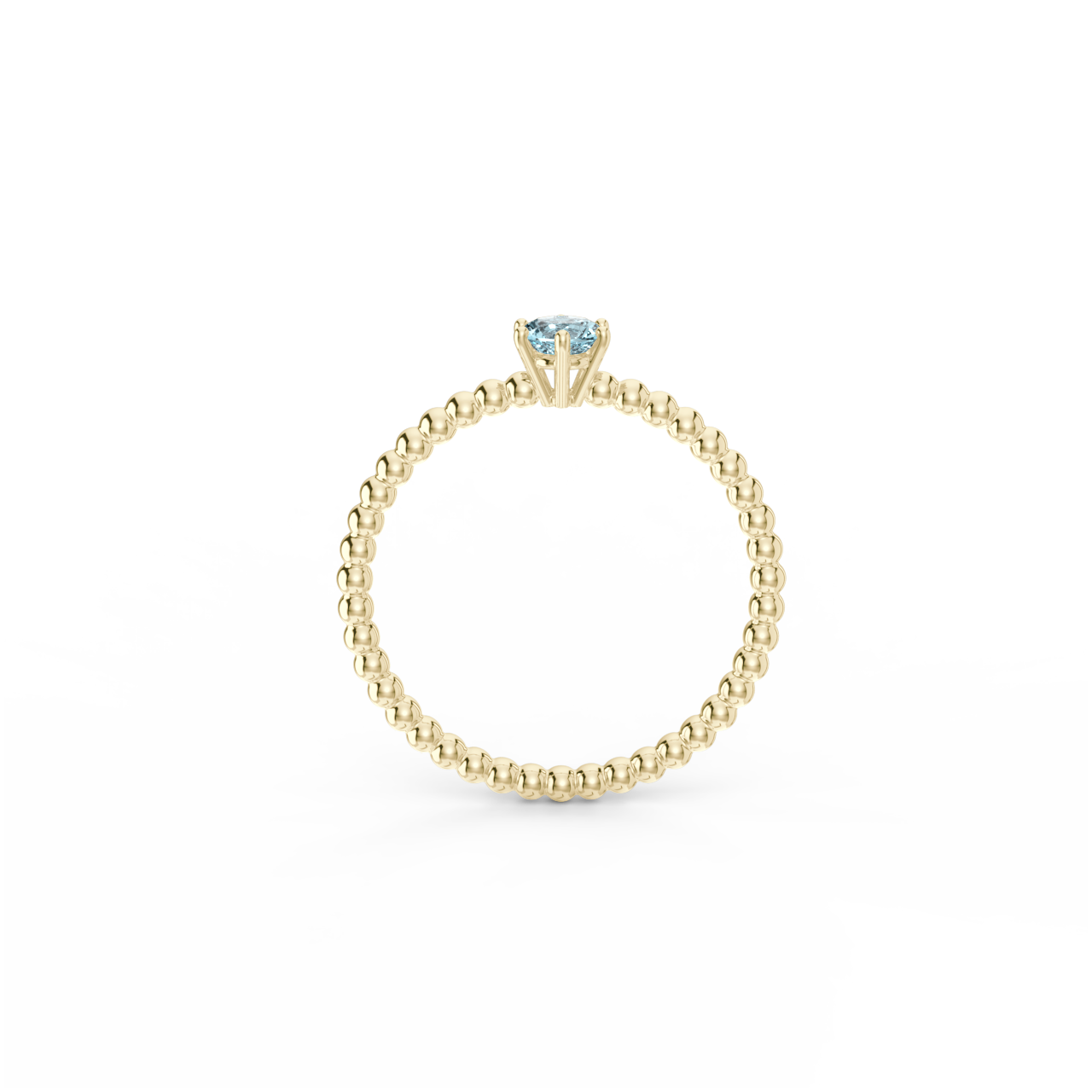 Prsten Bubbles 4 - žluté zlato, Swiss topaz - Obrázek 3