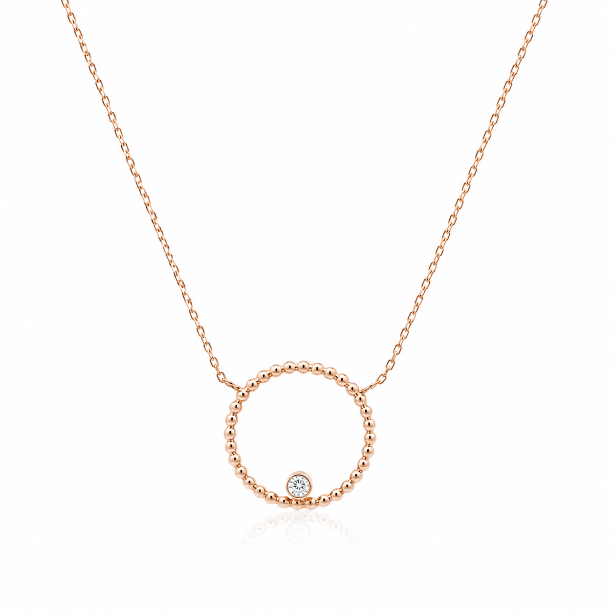 Náhrdelník Karma I - růžové zlato, diamant