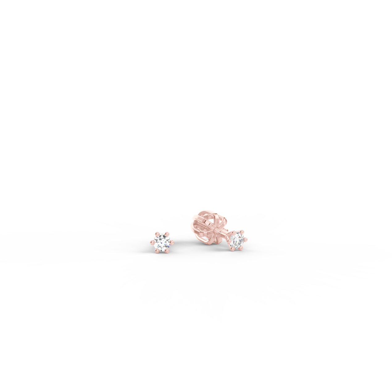 Náušnice Jessica - růžové zlato, diamanty