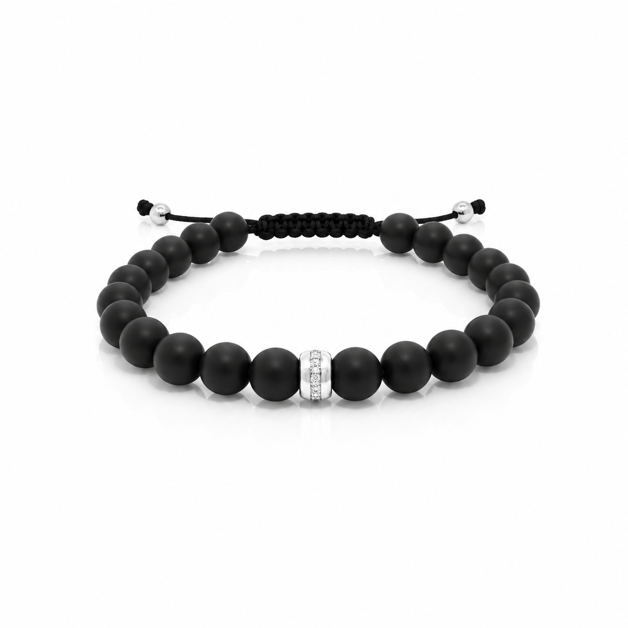 Náramek Onyx s elementem Glow - bílé zlato, bílé diamanty