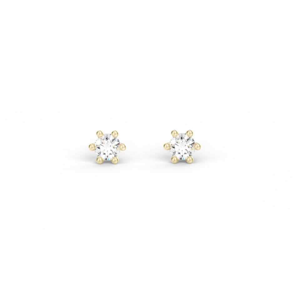 Náušnice Jessica - žluté zlato, diamanty
