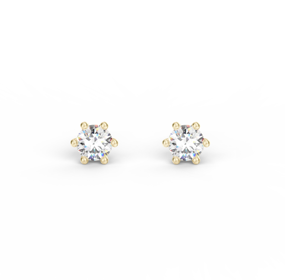 Náušnice Jessica 0,5 ct - žluté zlato, diamanty
