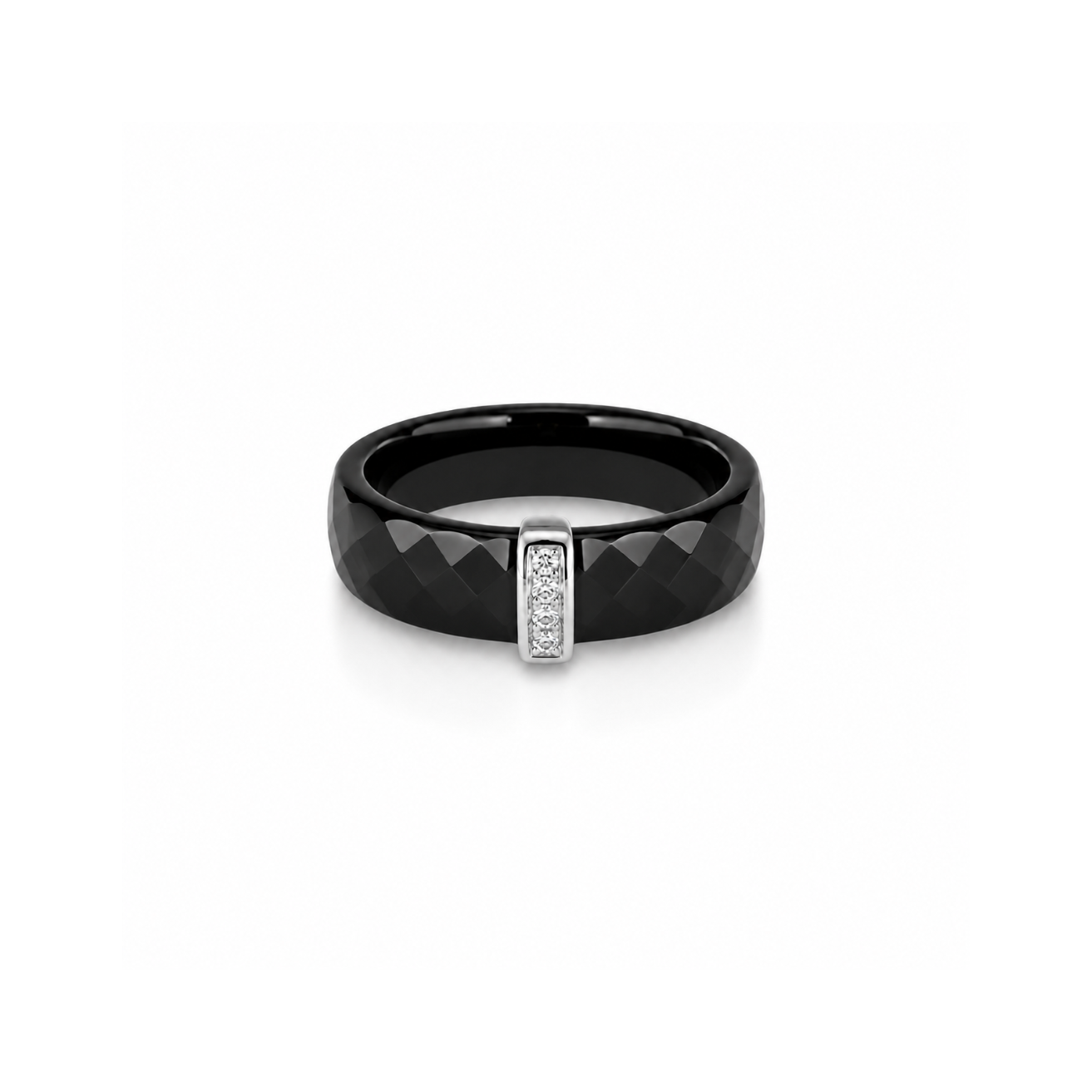 Kara I. černá keramika - bílé zlato, diamanty