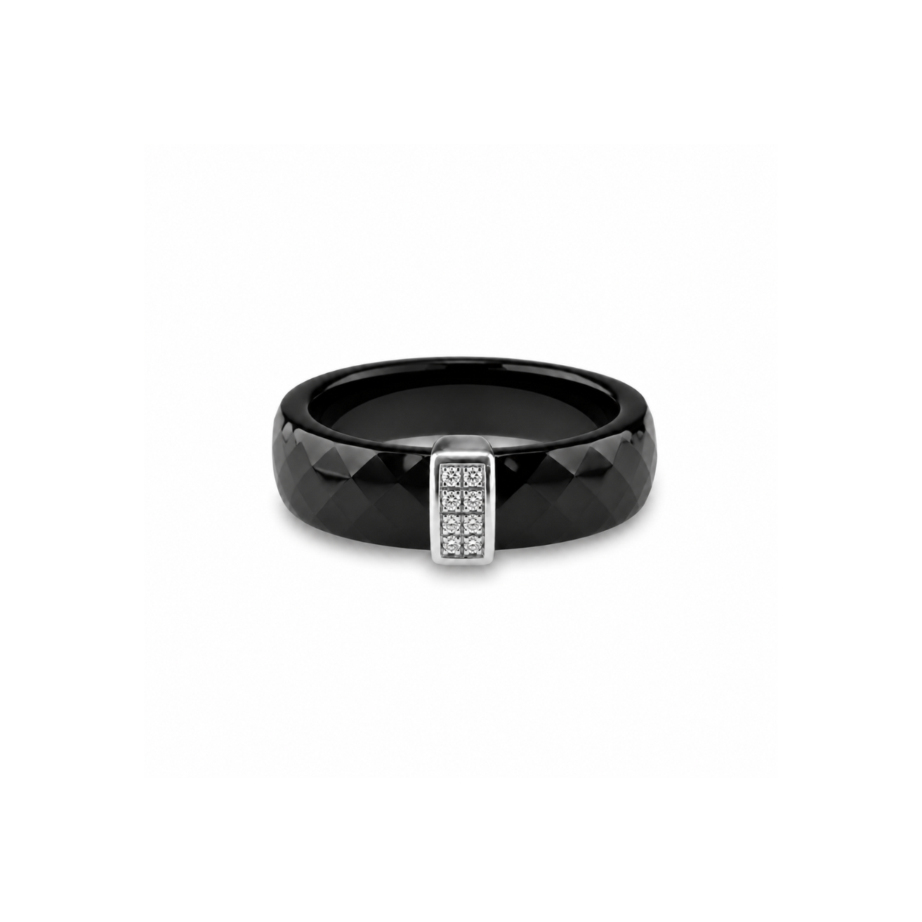 Kara II. černá keramika - bílé zlato, diamanty