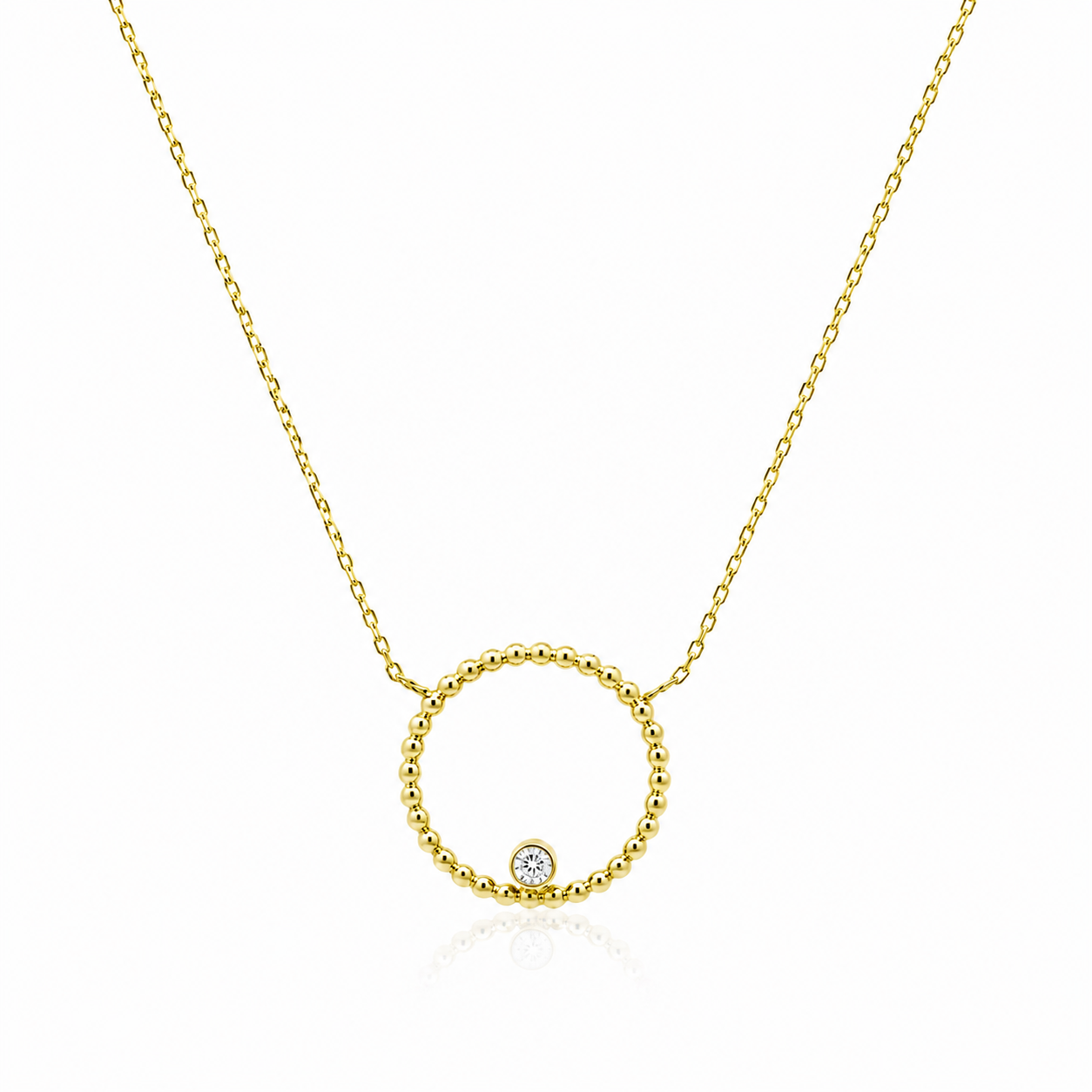 Náhrdelník Karma I - žluté zlato, diamant