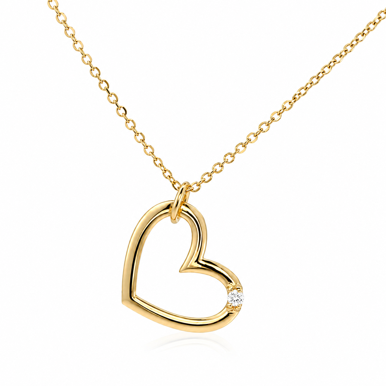 Přívěsek Heart Molly II - žluté zlato, diamant