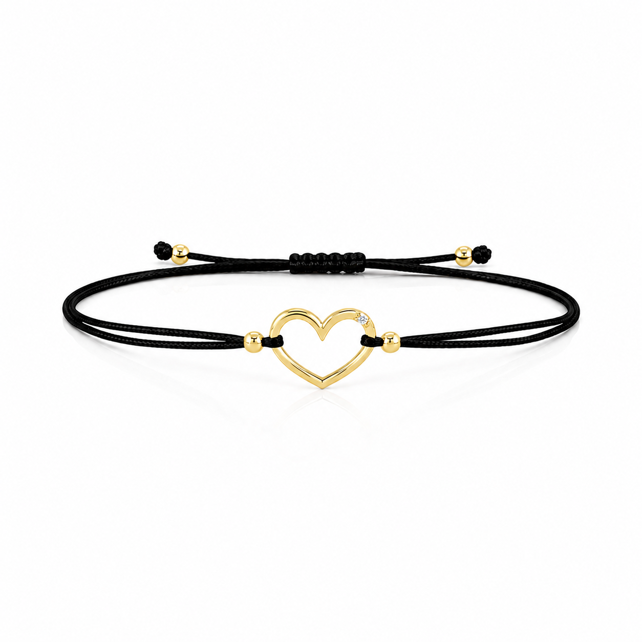 Náramek Heart, žlutého zlato, diamant