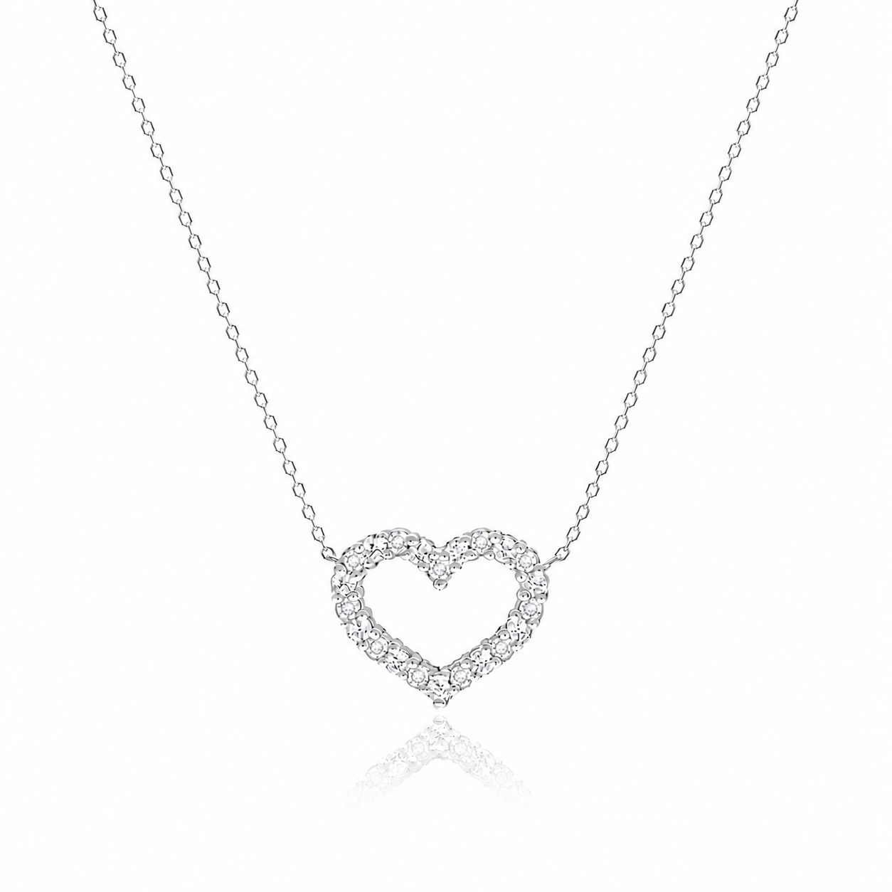 Náhrdelník Lovely - bílé zlato, diamanty