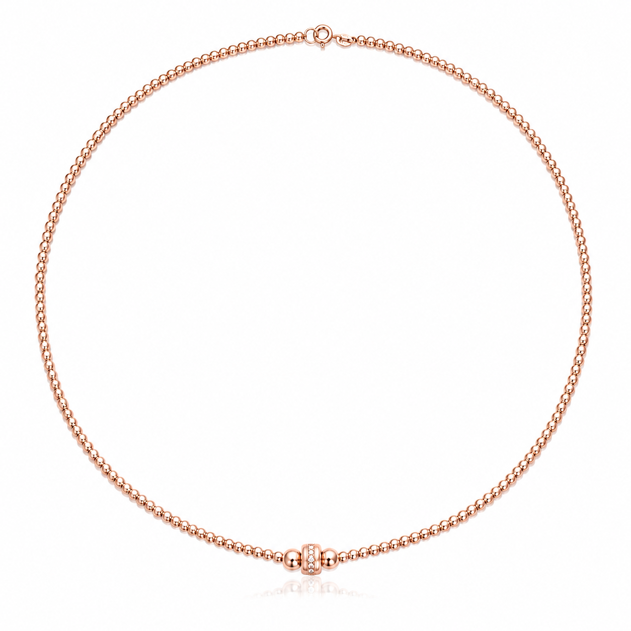 Náhrdelník Glow - růžové zlato, diamanty