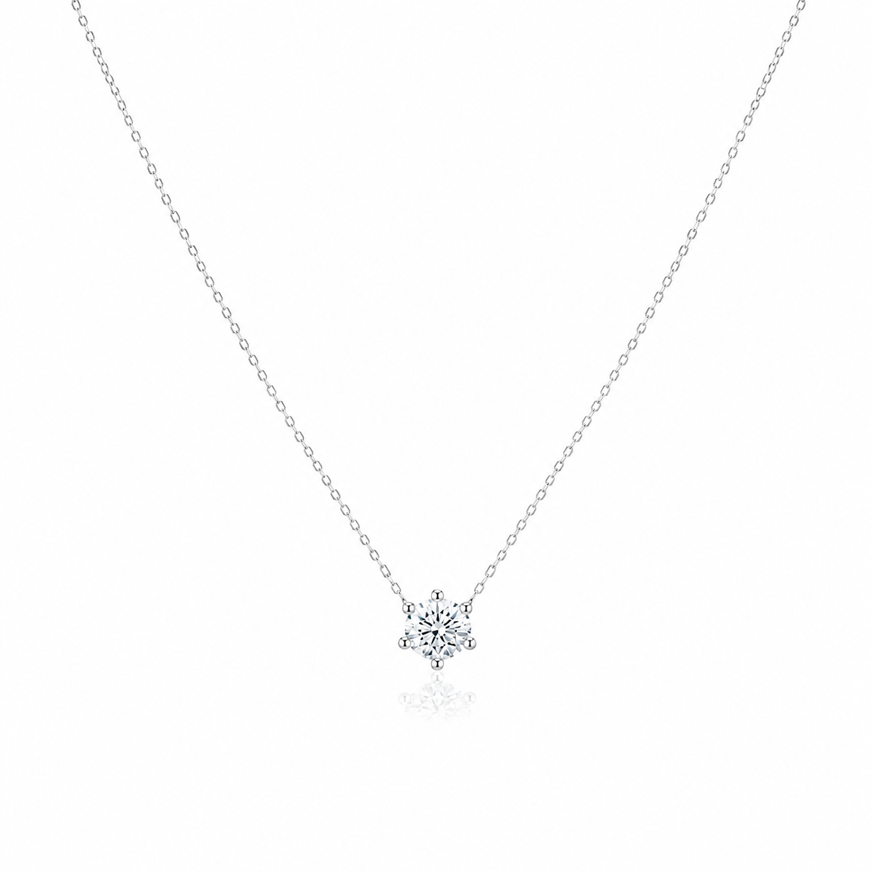 Náhrdelník Jessica - bílé zlato, diamant