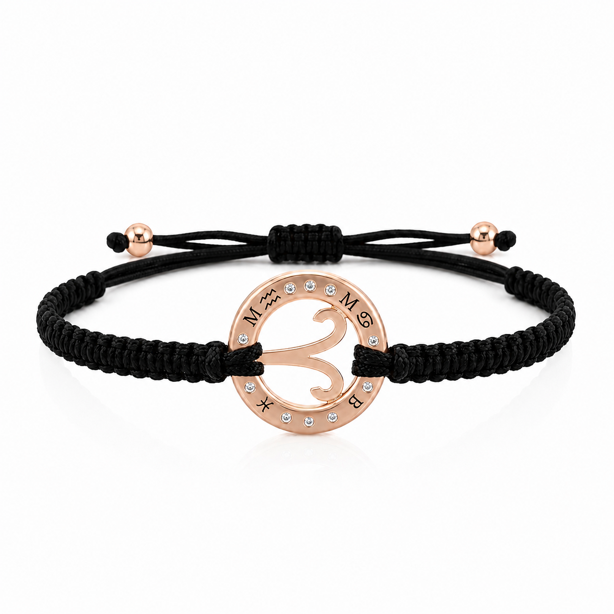 Náramek Zodiac - růžové zlato, bílý diamant