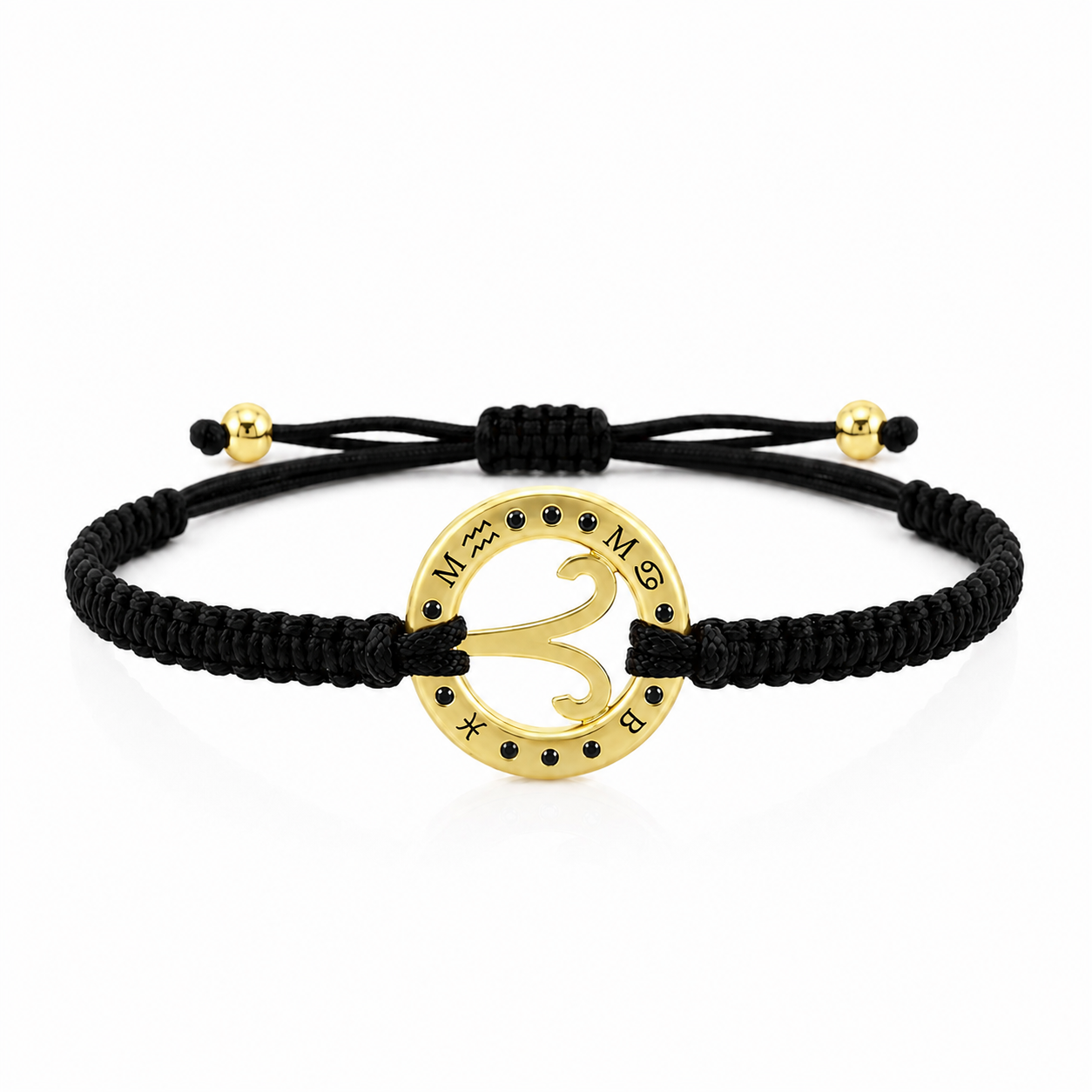 Náramek Zodiac - žluté zlato, černý diamant