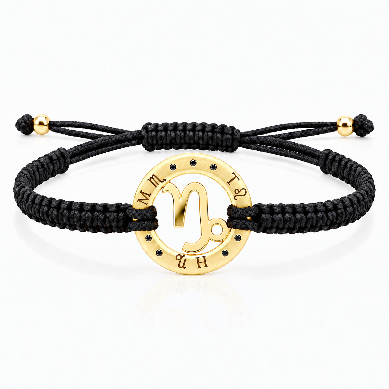 Náramek Zodiak Kozoroh - žluté zlato, černý diamant