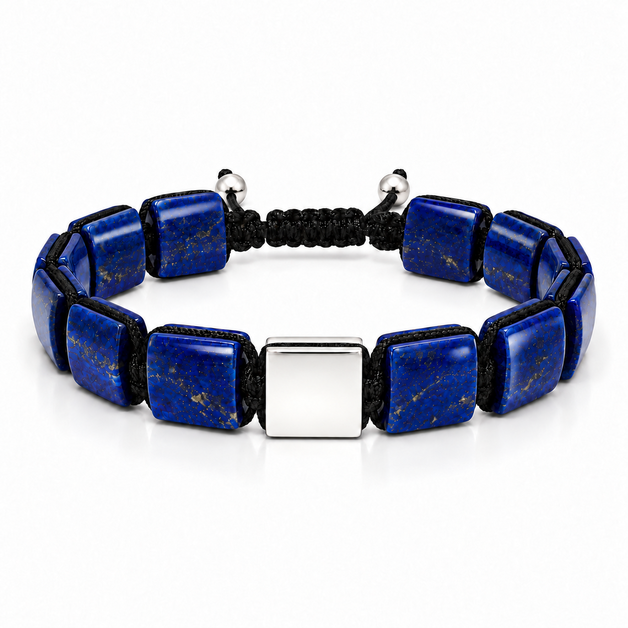 Náramek Lapis Lazuli - bílé zlato