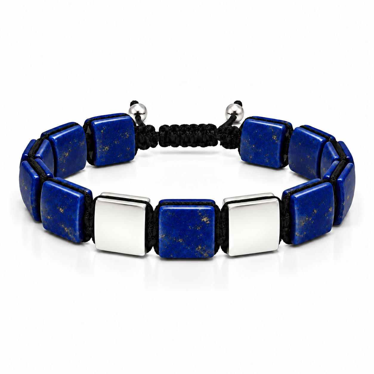 Náramek Lapis Lazuli II - bílé zlato