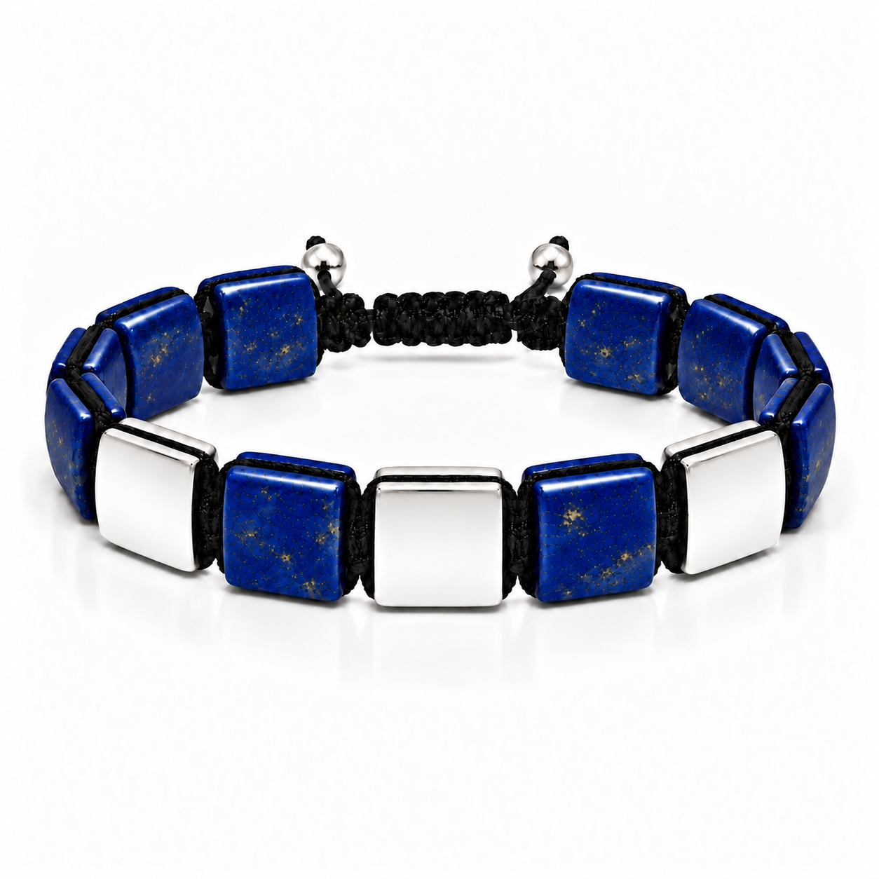 Náramek Lapis Lazuli III - bílé zlato