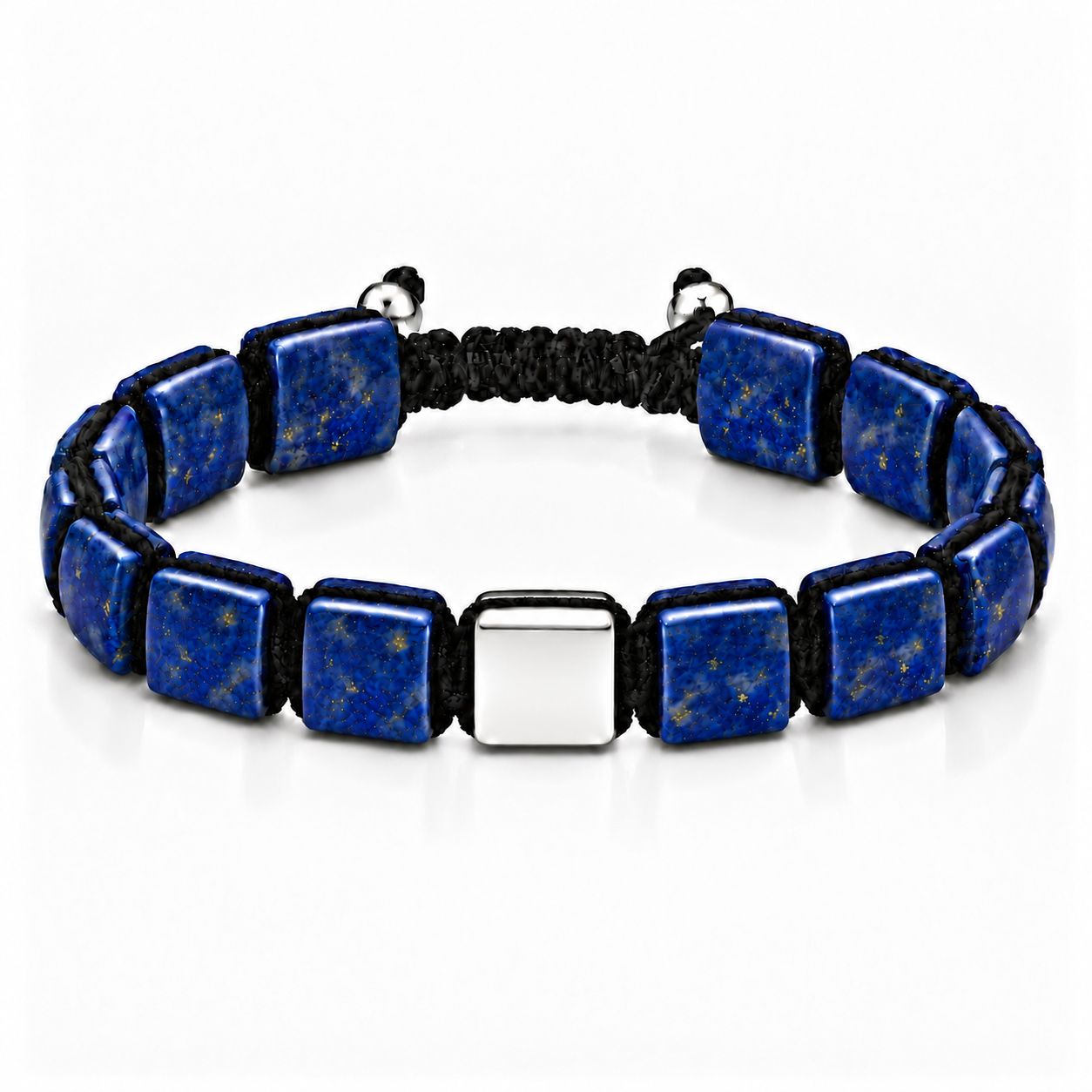 Náramek Lapis Lazuli m - bílé zlato